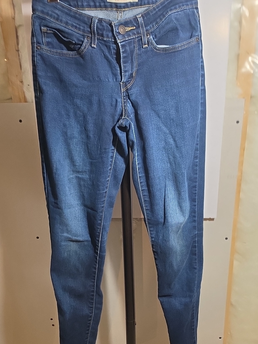 Women's Skinny Stretch Jeans in Dark Blue